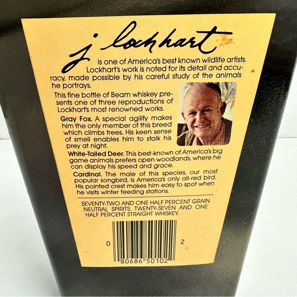 Jim Beam | Vintage Collectors Decanter Bottle J. Lockhart Artist Cardinals - Picture 7 of 7